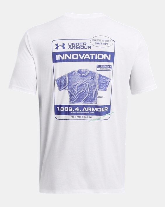 Men's UA Innovation Advert Short Sleeve in White image number 3